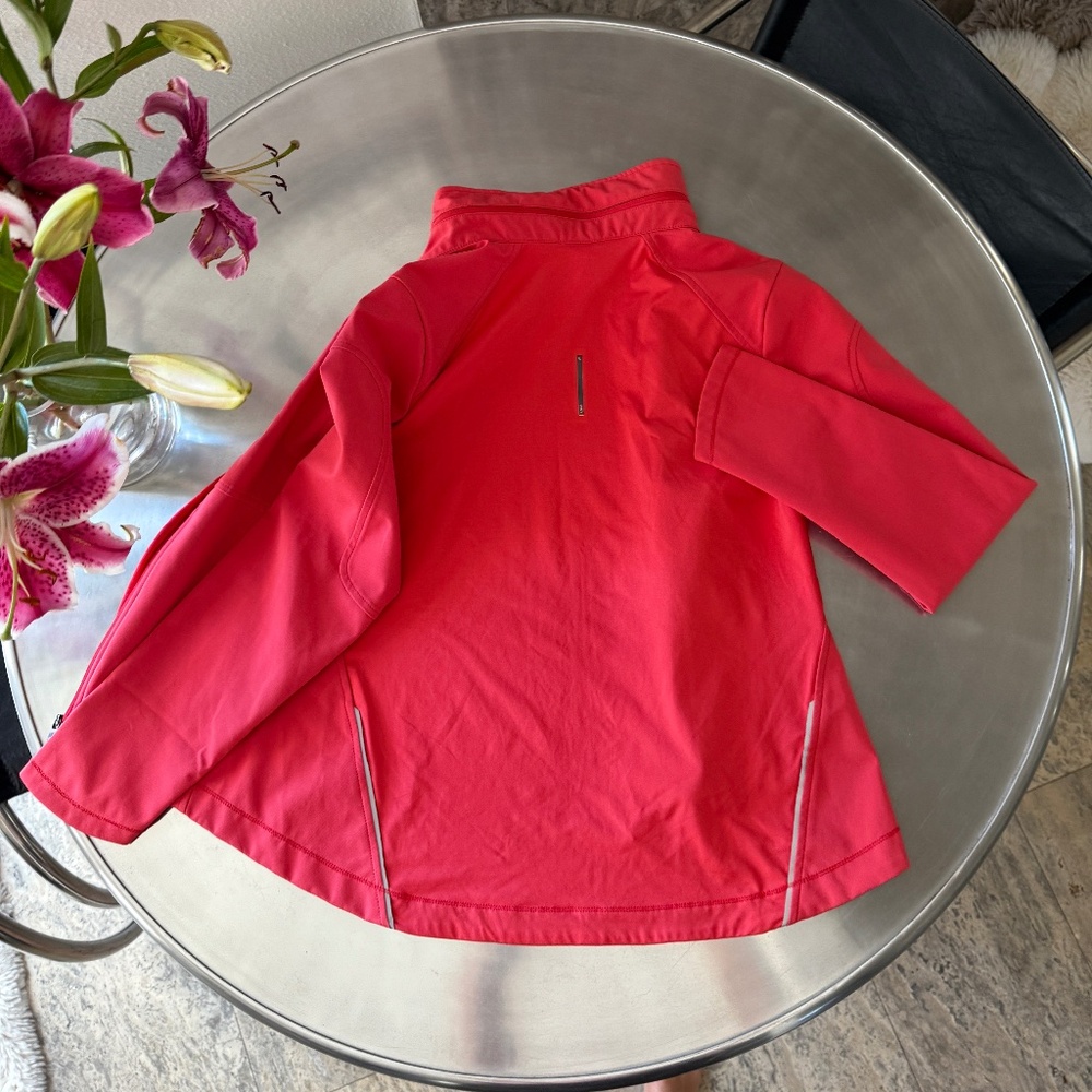 LOLE  lightweight hidden hooded duel zip vented jacket SZ Large RED - Picture 2 of 8